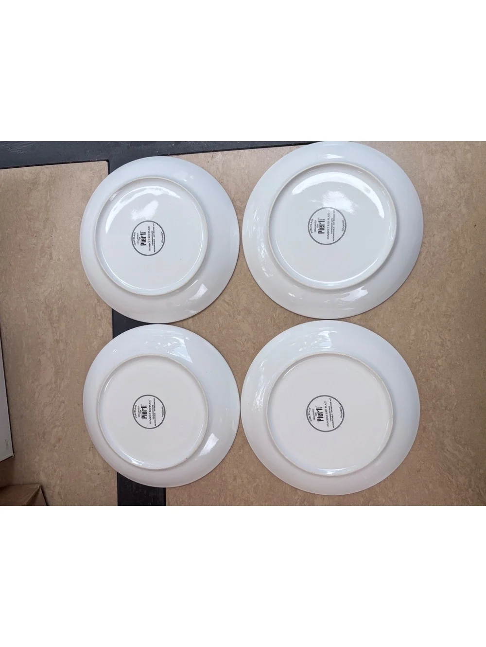 Pier 1 Red Gingham Salad Plates Set of 4  in Original Box 8.5” Stoneware [COPY]